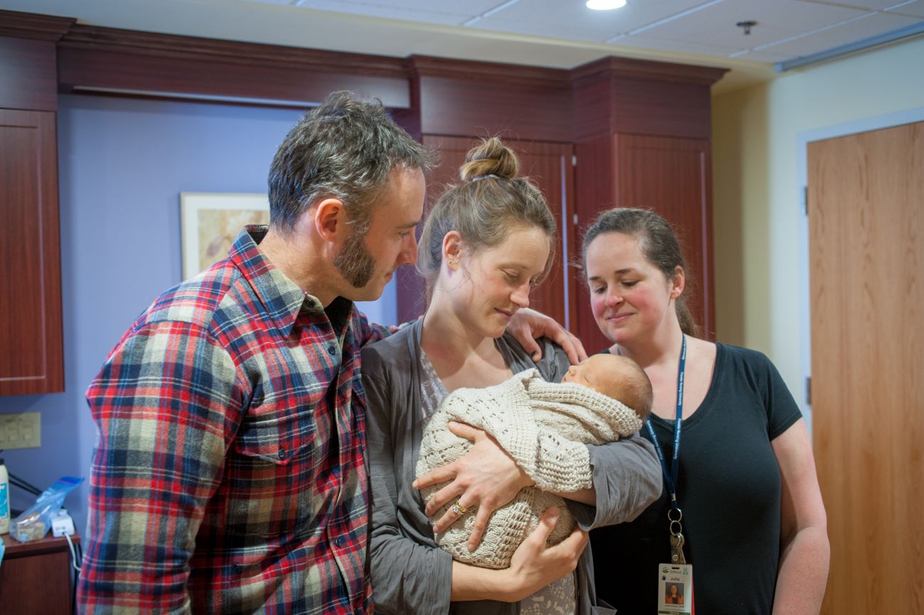 family at birth center at Gifford